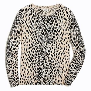 J. Crew leopard Teddie sweater